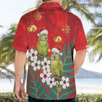 New Zealand Kakapo Christmas Hawaiian Shirt Owl Parrot Santa Sliver Fern Manuka - Red LT14 - Polynesian Pride