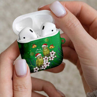 New Zealand Kakapo Christmas AirPods Case Owl Parrot Santa Sliver Fern Manuka - Green LT14 - Polynesian Pride