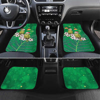 New Zealand Kakapo Christmas Car Mats Owl Parrot Santa Sliver Fern Manuka - Green - Polynesian Pride