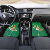 New Zealand Kakapo Christmas Car Mats Owl Parrot Santa Sliver Fern Manuka - Green - Polynesian Pride