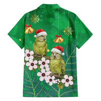New Zealand Kakapo Christmas Family Matching Summer Maxi Dress and Hawaiian Shirt Owl Parrot Santa Sliver Fern Manuka - Green LT14 - Polynesian Pride