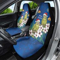 New Zealand Kakapo Christmas Car Seat Cover Owl Parrot Santa Sliver Fern Manuka - Blue LT14 - Polynesian Pride