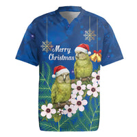 New Zealand Kakapo Christmas Rugby Jersey Owl Parrot Santa Sliver Fern Manuka - Blue LT14 Blue - Polynesian Pride