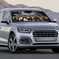 Kia Ora New Zealand Auto Sun Shade Aotearoa Proud Maori Silver Fern - Polynesian Pride