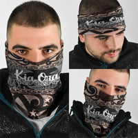 Kia Ora New Zealand Neck Gaiter Aotearoa Proud Maori Silver Fern - Polynesian Pride