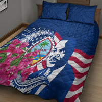 Guam Martin Luther King Jr Day Quilt Bed Set I Have A Dream Guahan Seal With Bougainvillea LT14 - Polynesian Pride