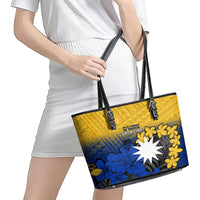 Nauru Independence Day Leather Tote Bag Repubrikin Naoero Polynesian Pattern LT14 - Polynesian Pride