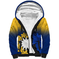 Nauru Independence Day Sherpa Hoodie Repubrikin Naoero Polynesian Pattern LT14 Unisex Blue - Polynesian Pride