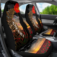 New Zealand ANZAC Day Car Seat Cover Lest We Forget Silver Fern With Camouflage LT14 - Polynesian Pride