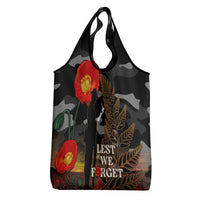 New Zealand ANZAC Day Grocery Bag Lest We Forget Silver Fern With Camouflage
