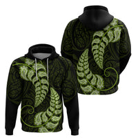 Green New Zealand Paisley Silver Fern Hoodie Aotearoa Maori LT14 - Polynesian Pride