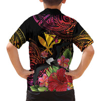 Hawaii Iwa Bird Family Matching Off The Shoulder Long Sleeve Dress and Hawaiian Shirt Great Frigatebird Kanaka Tropical Hippie Style LT14 - Polynesian Pride