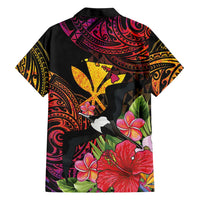 Hawaii Iwa Bird Family Matching Tank Maxi Dress and Hawaiian Shirt Great Frigatebird Kanaka Tropical Hippie Style LT14 - Polynesian Pride