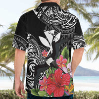 Hawaii Iwa Bird Hawaiian Shirt Great Frigatebird Kanaka Tropical Flowers - Polynesian Pride
