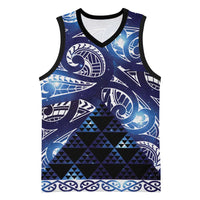 Matariki New Zealand Basketball Jersey NZ Niho Taniwha Maori New Year Blue Galaxy