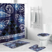 Matariki New Zealand Bathroom Set NZ Niho Taniwha Maori New Year Blue Galaxy