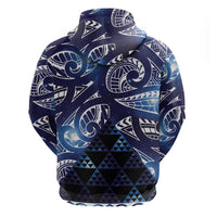 Matariki New Zealand Hoodie NZ Niho Taniwha Maori New Year Blue Galaxy