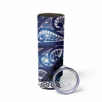 Matariki New Zealand Skinny Tumbler NZ Niho Taniwha Maori New Year Blue Galaxy LT14 - Polynesian Pride
