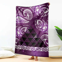 Matariki New Zealand Blanket NZ Niho Taniwha Maori New Year Purple Galaxy