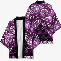 Matariki New Zealand Kimono NZ Niho Taniwha Maori New Year Purple Galaxy