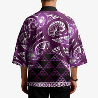 Matariki New Zealand Kimono NZ Niho Taniwha Maori New Year Purple Galaxy