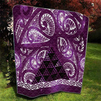 Matariki New Zealand Quilt NZ Niho Taniwha Maori New Year Purple Galaxy