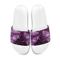 Matariki New Zealand Slide Sandals NZ Niho Taniwha Maori New Year Purple Galaxy