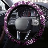 Matariki New Zealand Steering Wheel Cover NZ Niho Taniwha Maori New Year Purple Galaxy