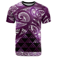 Matariki New Zealand T Shirt NZ Niho Taniwha Maori New Year Purple Galaxy