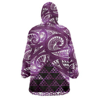 Matariki New Zealand Wearable Blanket Hoodie NZ Niho Taniwha Maori New Year Purple Galaxy LT14 - Polynesian Pride