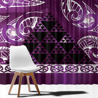 Matariki New Zealand Window Curtain NZ Niho Taniwha Maori New Year Purple Galaxy