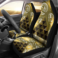 Matariki New Zealand Car Seat Cover NZ Niho Taniwha Maori New Year Yellow Galaxy