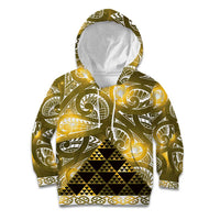 Matariki New Zealand Kid Hoodie NZ Niho Taniwha Maori New Year Yellow Galaxy