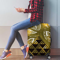 Matariki New Zealand Luggage Cover NZ Niho Taniwha Maori New Year Yellow Galaxy
