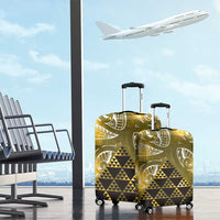 Matariki New Zealand Luggage Cover NZ Niho Taniwha Maori New Year Yellow Galaxy
