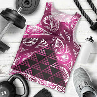 Matariki New Zealand Men Tank Top NZ Niho Taniwha Maori New Year Pink Galaxy