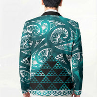 Matariki New Zealand Blazer NZ Niho Taniwha Maori New Year Cyan Galaxy
