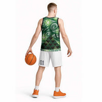 Matariki New Zealand Basketball Jersey NZ Niho Taniwha Maori New Year Green Galaxy