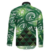 Matariki New Zealand Family Matching Summer Maxi Dress and Hawaiian Shirt NZ Niho Taniwha Maori New Year Green Galaxy LT14 - Polynesian Pride