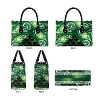 Matariki New Zealand Leather Bag NZ Niho Taniwha Maori New Year Green Galaxy