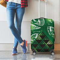 Matariki New Zealand Luggage Cover NZ Niho Taniwha Maori New Year Green Galaxy