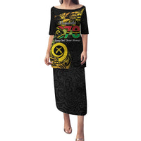 Personalised Vanuatu 678 Puletasi Proud To Be A Ni-Van LT14 Long Dress Black - Polynesian Pride