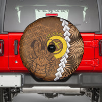 Vanuatu Coconut Crab Spare Tire Cover Ni-Van Tropical Leaves With Sand Drawing Art