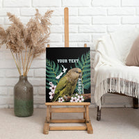 Personalised New Zealand Kakapo Canvas Wall Art Aotearoa Fern With Manuka