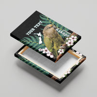 Personalised New Zealand Kakapo Canvas Wall Art Aotearoa Fern With Manuka