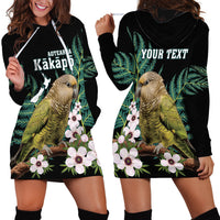 Personalised New Zealand Kakapo Hoodie Dress Aotearoa Fern With Manuka LT14 - Polynesian Pride
