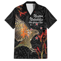 Personalised New Zealand Kea Family Matching Tank Maxi Dress and Hawaiian Shirt Nestor Notabilis With Harakeke Maori Pattern