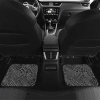 Custom Fiji Tapa Rugby Car Mats Flying Fijian Black And White Version