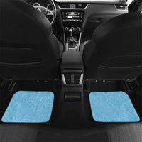 Custom Fiji Tapa Rugby Car Mats Flying Fijian Blue And White Version