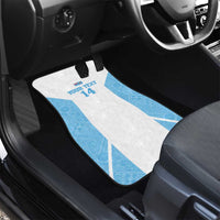 Custom Fiji Tapa Rugby Car Mats Flying Fijian Blue And White Version